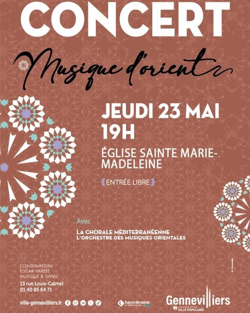 [CONCERT] – Musique d’orient – 23/05/2024